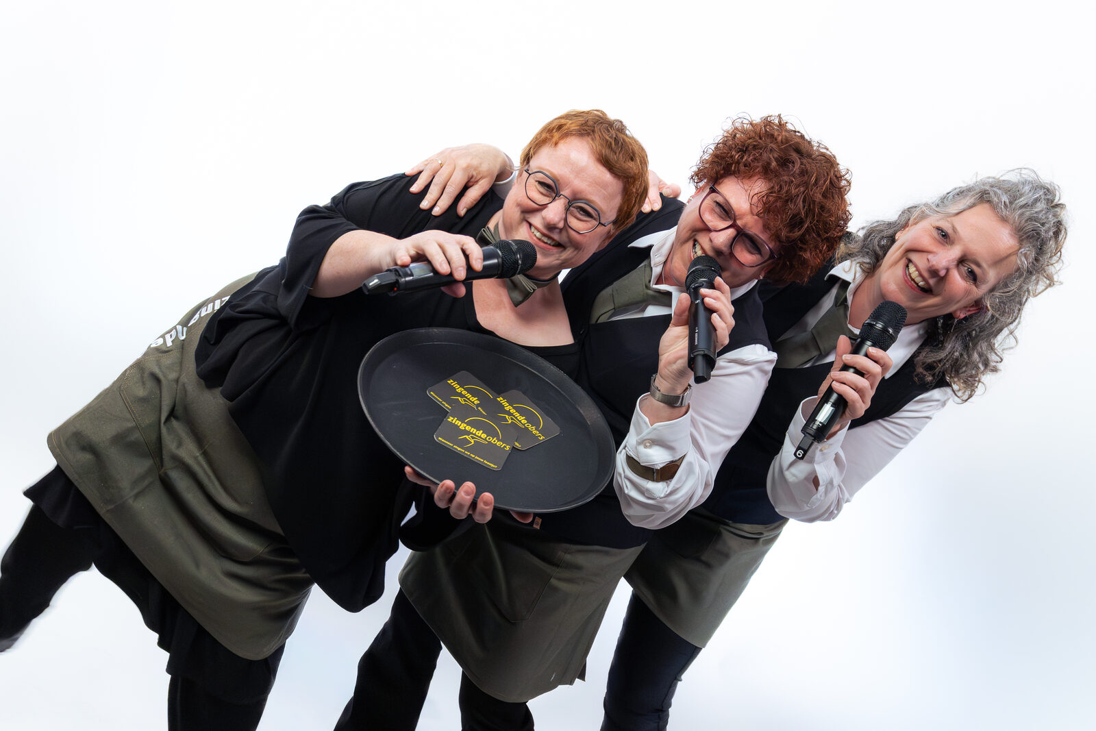 Zingende Obers trio op het podium
